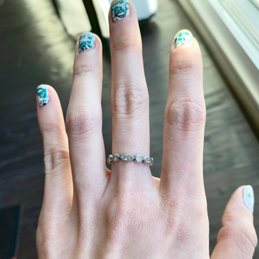 Alluring Brilliant Marquise Stackable Ring, Cz - image 6